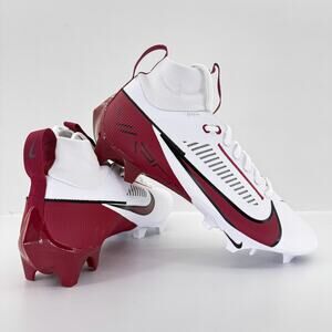 Nike Vapor Edge Pro360 2 TB White/Crimson Red Football Cleats[FQ4044-104] Sz 14